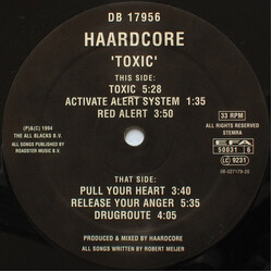 Haardcore Toxic USED VINYL 12INCH 33 S RPM
