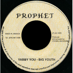 Big Youth / Vivian Jackson Yabby Youth USED VINYL 7INCH 45 RPM