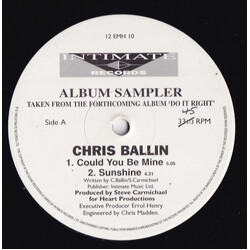 Chris Ballin Do It Right (Sampler) USED VINYL 12INCH 33 S RPM