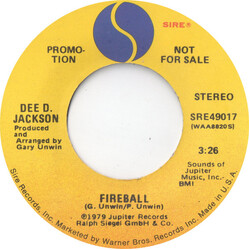 Dee D. Jackson Fireball USED VINYL 7INCH 45 RPM SINGLE PROMO STEREO MONO