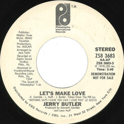 Jerry Butler Let's Make Love USED VINYL 7INCH 45 RPM PROMO