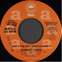 Samona Cooke That's The Way God Planned It USED VINYL 7INCH 45 RPM PROMO STEREO MONO