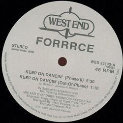 Forrrce Keep On Dancin' USED VINYL 12INCH 33 S RPM REISSUE REMASTERED