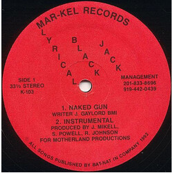 Lyrical Black Jack Naked Gun USED VINYL 12INCH 33 S RPM