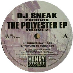 DJ Sneak The Polyester EP Volume 2 USED VINYL 12INCH 33 S RPM EP REISSUE