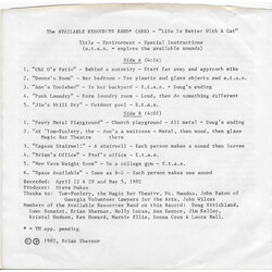 Available Resources Band Life Is A Better With A Cat USED VINYL 7INCH 33 S RPM EP
