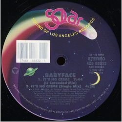 Babyface It's No Crime Vinyl 12" USED