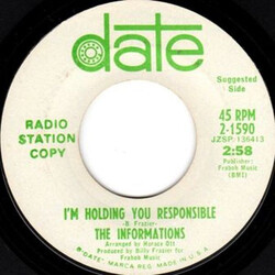 The Informations I'm Holding You Responsible / What A Rib Adam Must Have Had USED VINYL 7INCH PROMO SINGLE 45 RPM
