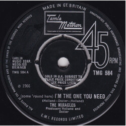 The Miracles (Come 'Round Here) I'm The One You Need USED VINYL 7INCH 45 RPM MONO