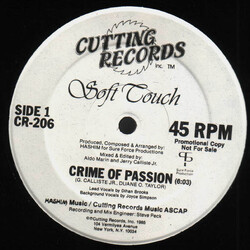 Soft Touch Crime Of Passion USED VINYL 12INCH PROMO 45 RPM