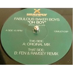 The Fabulous Baker Boys Oh Boy USED VINYL 12INCH PROMO
