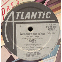 Kleeer Tonight's The Night (Good Time) USED VINYL 12INCH 33 S RPM PROMO STEREO