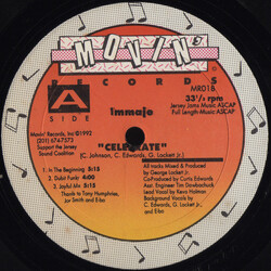 Immaje Celebrate USED VINYL 12INCH 33 S RPM