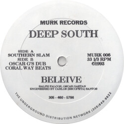 Deep South Believe USED VINYL 12INCH 33 S RPM