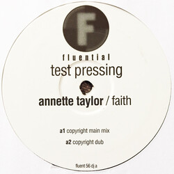 Annette Taylor Faith USED VINYL 12INCH TEST PRESSING