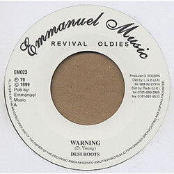 Desi Roots Warning USED VINYL 7INCH 45 RPM SINGLE REISSUE