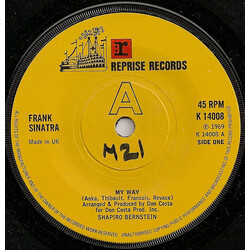 Frank Sinatra My Way USED VINYL 7INCH 45 RPM