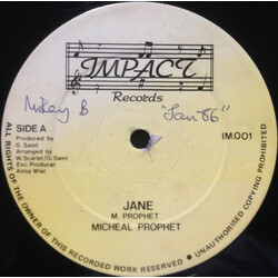 Michael Prophet Jane USED VINYL 12INCH 45 RPM SINGLE