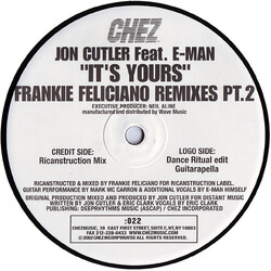 Jon Cutler / E-Man It's Yours (Frankie Feliciano Remixes Pt. 2) USED VINYL 12INCH 33 S RPM