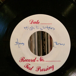 The Highlighters Band Poppin' Pop Corn / The Funky Sixteen Corners USED VINYL 7INCH 45 RPM SINGLE REISSUE TEST PRESSING