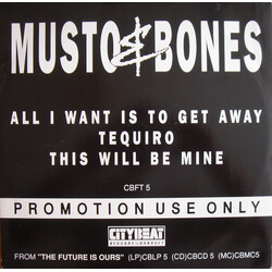 Musto & Bones All I Want Is To Get Away USED VINYL 12INCH PROMO 45 RPM