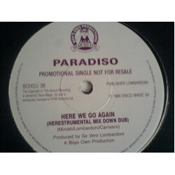 The Paradiso Here We Go Again USED VINYL 12INCH PROMO