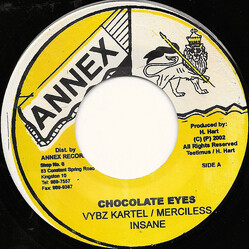 Vybz Kartel / Merciless / Insane (17) Chocolate Eyes USED VINYL 7INCH 45 RPM MISPRINT