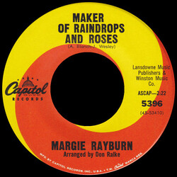 Margie Rayburn Maker Of Raindrops And Roses USED VINYL 7INCH 45 RPM SINGLE