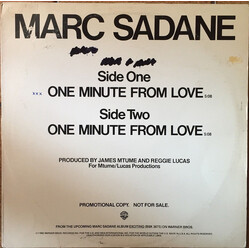 Marc Sadane One Minute From Love USED VINYL 12INCH 33 S RPM PROMO