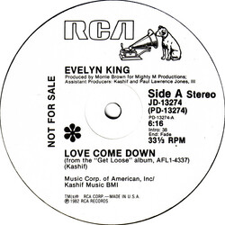 Evelyn King Love Come Down USED VINYL 12INCH 33 S RPM PROMO