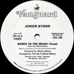 Junior Byron Dance To The Music USED VINYL 12INCH 33 S RPM PROMO