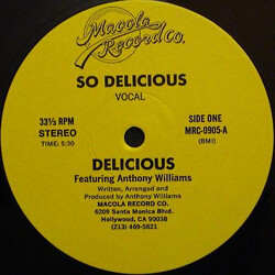 Delicious (25) / Anthony Williams (33) So Delicious USED VINYL 12INCH 33 S RPM STEREO