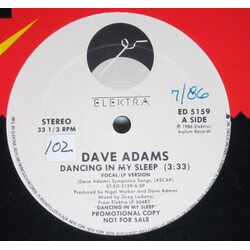 Dave Adams (8) Dancing In My Sleep USED VINYL 12INCH PROMO