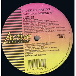 Nigerian Nation African Morning USED VINYL 12INCH 33 S RPM SINGLE