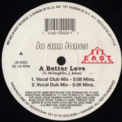 Jo Ann Jones A Better Love USED VINYL 12INCH 33 S RPM