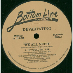 Devastating We All Need USED VINYL 12INCH 33 S RPM