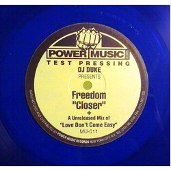 DJ Duke / Freedom Closer USED VINYL 12INCH 33 S RPM TEST PRESSING
