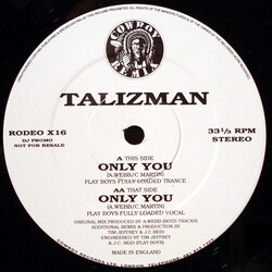 Talizman Only You USED VINYL 12INCH 33 S RPM PROMO