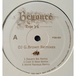DJ G. Brown Deja Vu (DJ G.Brown Remixes) USED VINYL 12INCH 33 S RPM PROMO