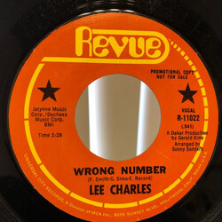 Lee Charles Wrong Number / Someone, Somewhere USED VINYL 7INCH 45 RPM PROMO