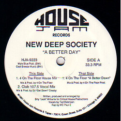 New Deep Society A Better Day USED VINYL 12INCH 33 S RPM