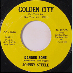Johnny Steele Danger Zone / Can't Go On USED VINYL 7INCH 45 RPM