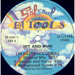 Loleatta Holloway Hit And Run (DJ Tools) USED VINYL 12INCH 33 S RPM
