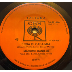 Massimo Ranieri Erba Di Casa Mia USED VINYL 7INCH 45 RPM SINGLE