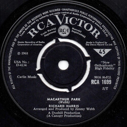 Richard Harris MacArthur Park USED VINYL 7INCH SINGLE 45 RPM