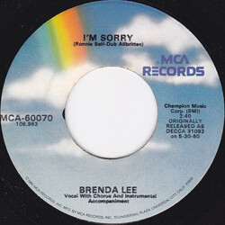 Brenda Lee I'm Sorry / All Alone Am I USED VINYL 7INCH 45 RPM SINGLE REISSUE