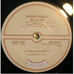 Buddy Holly Rave On / True Love Ways USED VINYL 7INCH SINGLE MONO