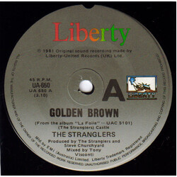 The Stranglers Golden Brown USED VINYL 7INCH 45 RPM SINGLE