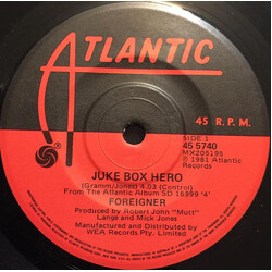 Foreigner Juke Box Hero USED VINYL 7INCH