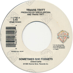 Travis Tritt Sometimes She Forgets USED VINYL 7INCH 45 RPM SINGLE
